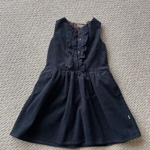 Wheat organic cotton danish design black corduroy Dress family pictures 7 122cm